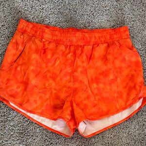 Orange Flare Running Shorts